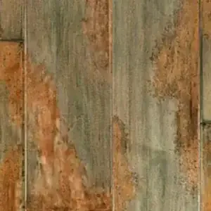 hardwood-floor-reapair-barnstable-county Close-up of weathered wooden planks with a distressed, rustic texture in shades of orange, brown, and green
